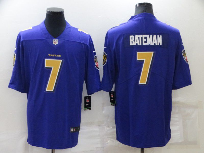 Men Baltimore Ravens #7 Bateman Purple 2022 Nike Limited Vapor Untouchable NFL Jersey->baltimore ravens->NFL Jersey